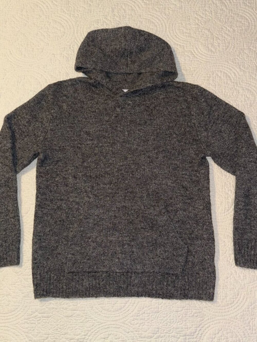 Old Navy Knit Hoodie Sweater Mens Small Charcoal Dark Grey Heather Pullover